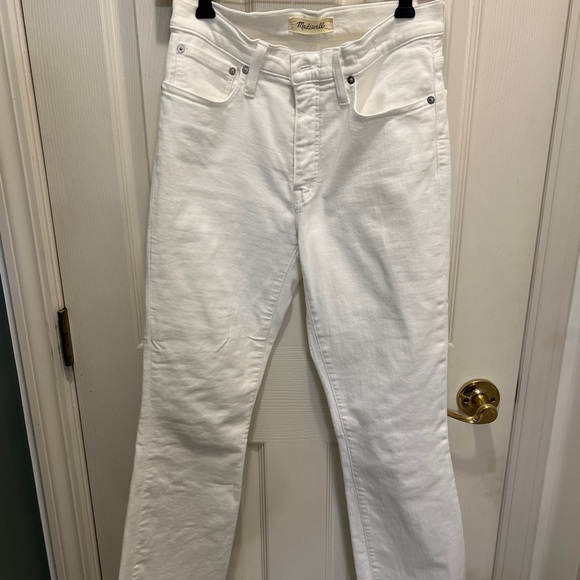 Madewell Crisp White Cropped Jeans - Picture 1 of 3
